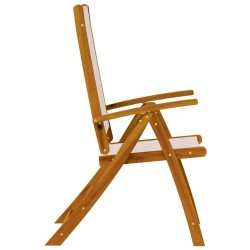 Chaises pliables de jardin lot de 6 bois d'acacia et textilène 513625513625