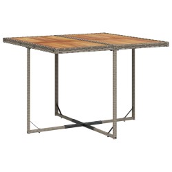 Ensemble à manger de jardin 9 pcs coussins gris résine tressée 513663513663