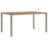 Ensemble à manger de jardin et coussins 5 pcs gris rotin acacia 513669513669