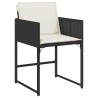 Ensemble à manger de jardin 11 pcs coussins noir résine tressée 513675513675
