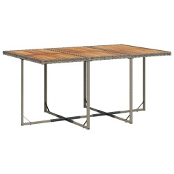 Ensemble à manger de jardin 11 pcs coussins gris résine tressée 513681513681