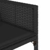 Ensemble à manger de jardin 9pcs coussins noir résine tressée 513683513683