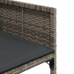 Ensemble à manger de jardin 9 pcs coussins gris résine tressée 513684513684