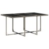 Ensemble à manger de jardin et coussins 7 pcs gris rotin 513695513695