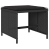 Ensemble à manger de jardin 9pcs coussins noir résine tressée 513698513698