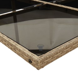 Ensemble à manger de jardin coussins 7 pcs mélange beige rotin 513703513703