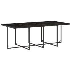 Ensemble à manger de jardin 9pcs coussins noir résine tressée 513708513708