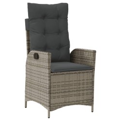 Ensemble à manger de jardin 3 pcs coussins gris résine tressée 513726513726