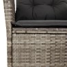 Ensemble à manger de jardin 3 pcs coussins gris résine tressée 513726513726