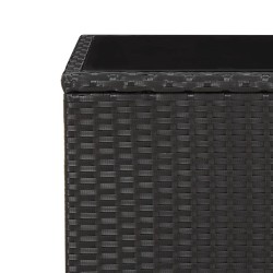 Ensemble à manger de jardin avec coussins 3 pcs Noir 513744513744