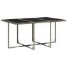 Ensemble à manger de jardin et coussins 7 pcs gris rotin 513747513747