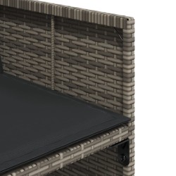Ensemble à manger de jardin 9 pcs coussins gris résine tressée 513749513749