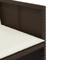 Ensemble à manger de jardin et coussins 9 pcs marron poly rotin 513750513750