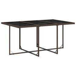 Ensemble à manger de jardin et coussins 11 pcs marron rotin 513752513752