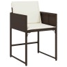 Ensemble à manger de jardin et coussins 11 pcs marron rotin 513752513752