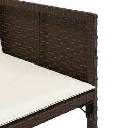 Ensemble à manger de jardin et coussins 11 pcs marron rotin 513752513752