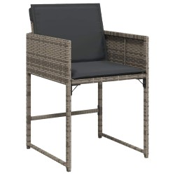 Ensemble à manger de jardin 11pcs avec coussins gris poly rotin 513753513753