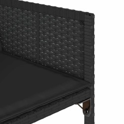 Ensemble à manger de jardin 11 pcs coussins noir résine tressée 513754513754