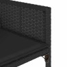 Ensemble à manger de jardin 11 pcs coussins noir résine tressée 513754513754