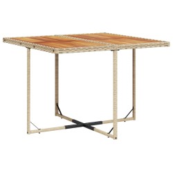Ensemble à manger de jardin avec coussins 5pcs Beige poly rotin 513756513756