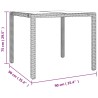 Ensemble à manger de jardin avec coussins 5pcs Beige poly rotin 513759513759