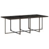 Ensemble à manger de jardin et coussins 9 pcs marron poly rotin 513760513760