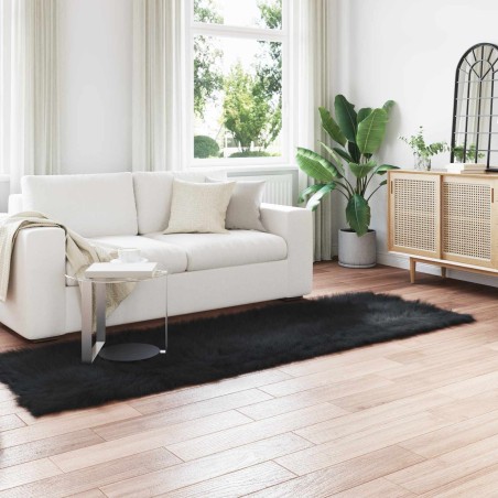 Tapis en fausse TAFALLA Noir 80 x 250 cm Polyester 513773513773