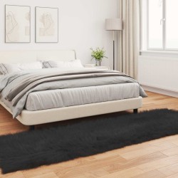 Tapis en fausse TAFALLA Noir 80 x 250 cm Polyester 513773513773