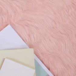 Tapis en fausse TAFALLA Rose Ø 80 cm Polyester 513785513785