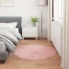 Tapis en fausse TAFALLA Rose Ø 80 cm Polyester 513785513785