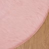 Tapis en fausse TAFALLA Rose Ø 80 cm Polyester 513785513785