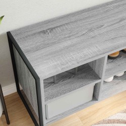 Cabinet à chaussures avec stockage Gris Sonoma 100 x 35 x 44 cm 513788513788