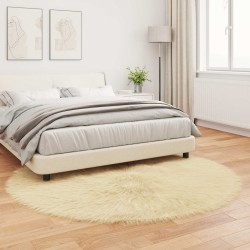 Tapis en fausse TAFALLA Crème Ø 160 cm Polyester 513790513790