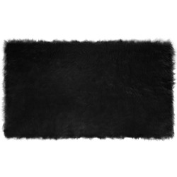Tapis en fausse TAFALLA Noir 100 x 200 cm Polyester 513791513791