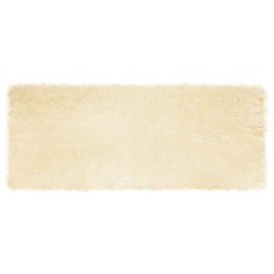 Tapis en fausse TAFALLA Crème 80 x 200 cm Polyester 513797513797
