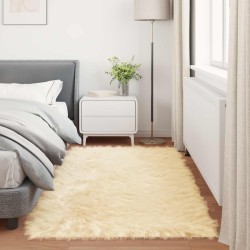 Tapis en fausse TAFALLA Crème 80 x 200 cm Polyester 513797513797