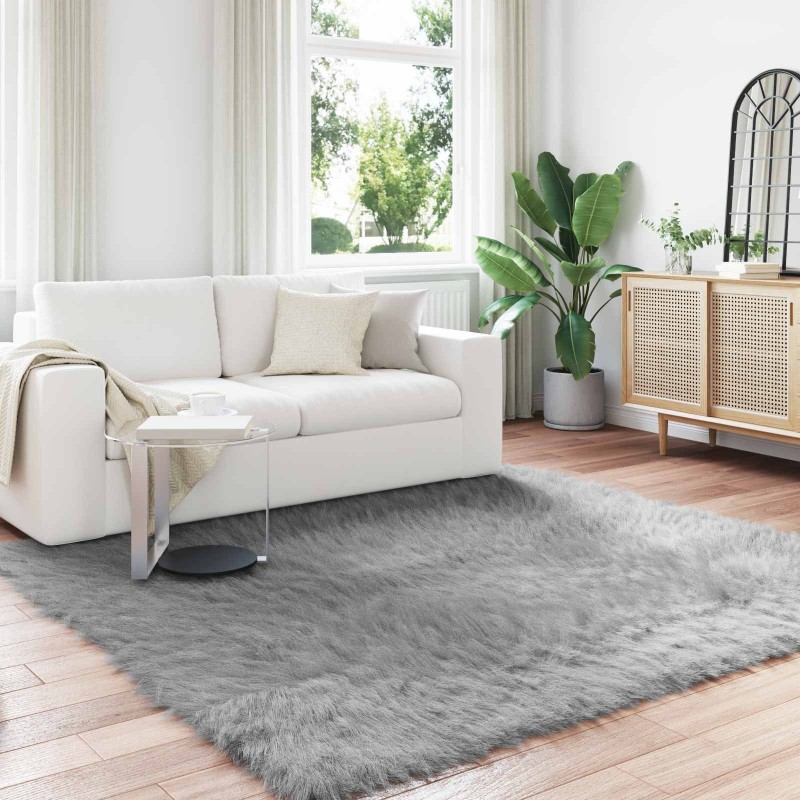 Tapis en fausse TAFALLA Gris 240 x 240 cm Polyester 513801513801