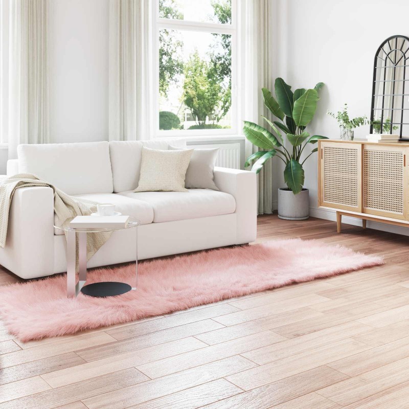Tapis en fausse TAFALLA Rose 80 x 250 cm Polyester 513802513802