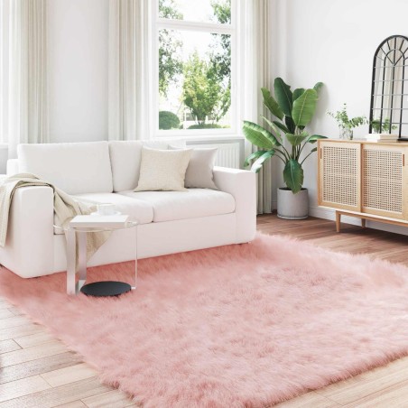 Tapis en fausse TAFALLA Rose 200 x 200 cm Polyester 513823513823