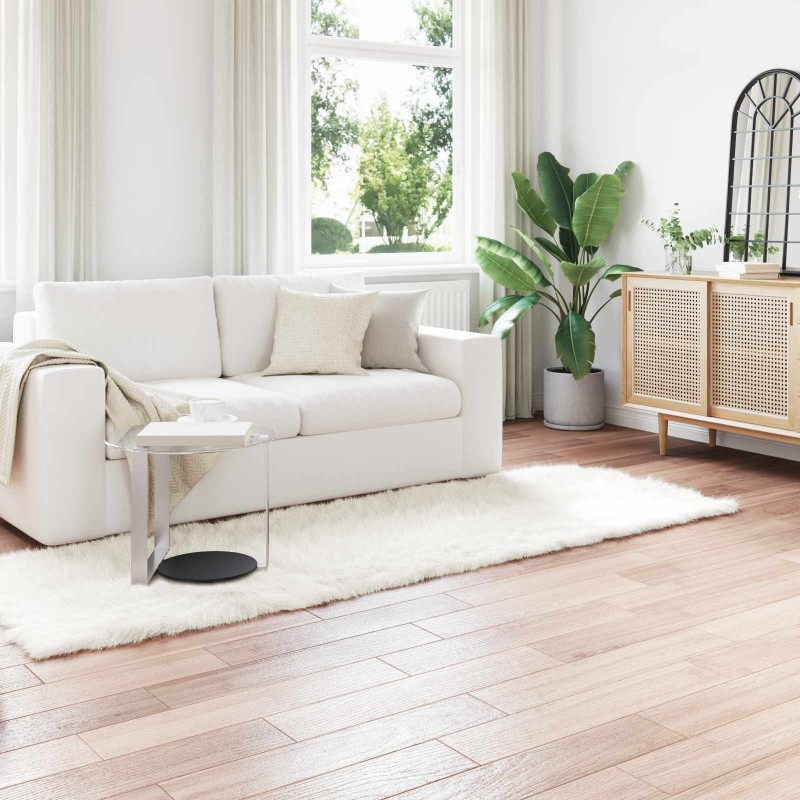Tapis en fausse TAFALLA Blanc 80 x 250 cm Polyester 513844513844