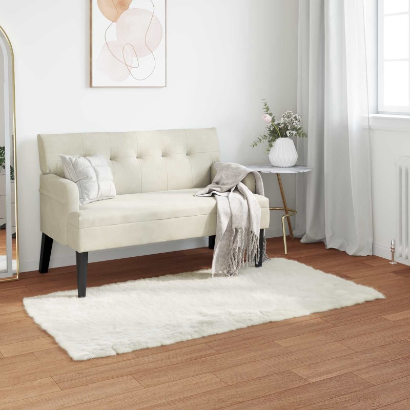 Tapis en fausse TAFALLA Blanc 80 x 150 cm Polyester 513846513846