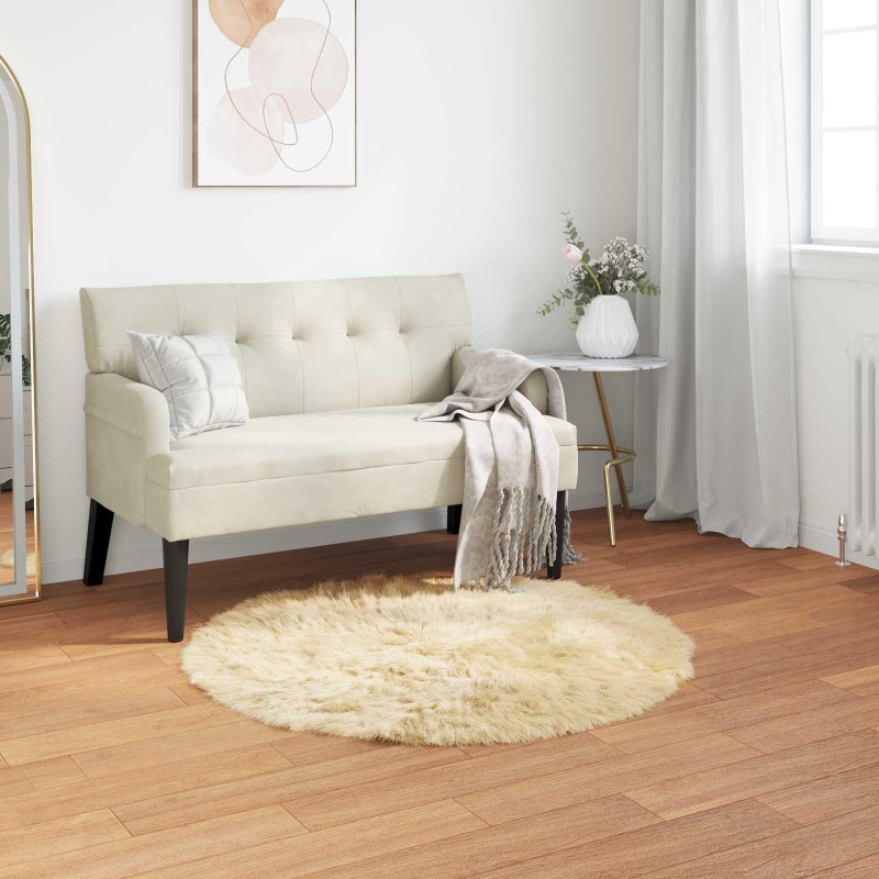Tapis en fausse TAFALLA Crème Ø 120 cm Polyester 513851513851