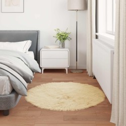 Tapis en fausse TAFALLA Crème Ø 100 cm Polyester 513861513861