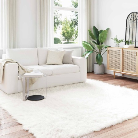 Tapis en fausse TAFALLA Blanc 240 x 240 cm Polyester 513862513862