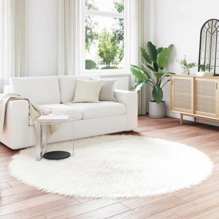 Tapis en fausse TAFALLA Blanc Ø 160 cm Polyester 513867513867