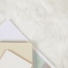 Tapis en fausse TAFALLA Blanc Ø 80 cm Polyester 513870513870
