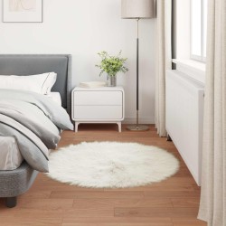 Tapis en fausse TAFALLA Blanc Ø 80 cm Polyester 513870513870