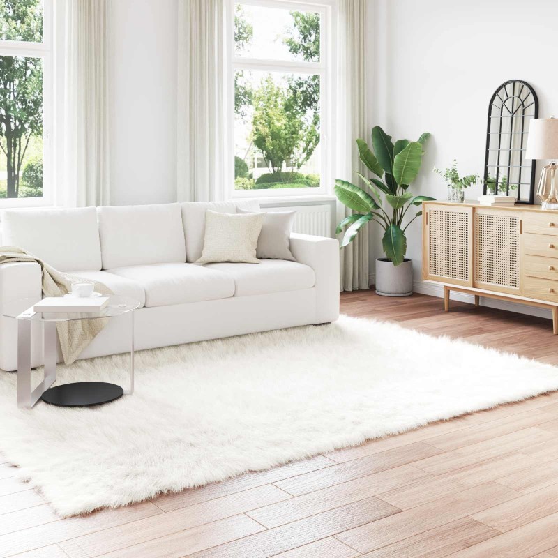 Tapis en fausse TAFALLA Blanc 240 x 340 cm Polyester 513872513872