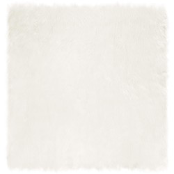 Tapis en fausse TAFALLA Blanc 120 x 120 cm Polyester 513873513873