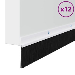 Brosses d'étanchéité pour porte à visser 12 pcs Blanc 100 cm 513886513886